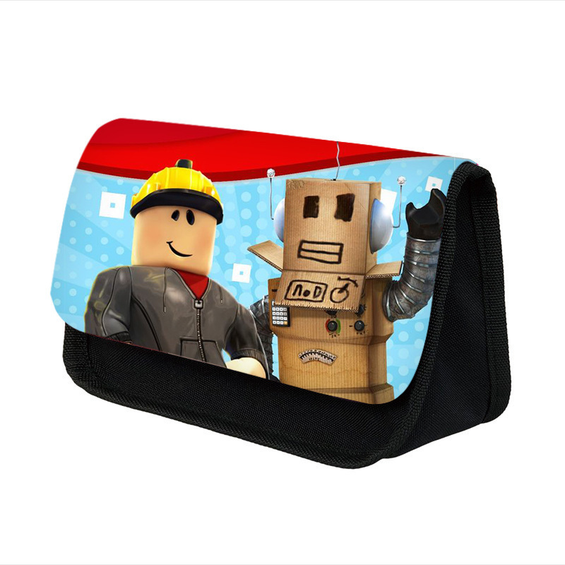 新型ROBLOXペンケース 学生用 大容量収納 文具箱 男の子向け 個性的 耐汚れ 二層式ペンケース 輸入品|undefined