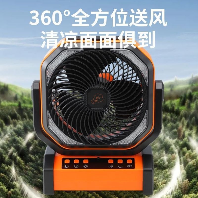 Ventilador Portátil de Escritorio y Colgante con Luz Nocturna y Oscilación para Dormitorio de Estudiantes y Vehículos