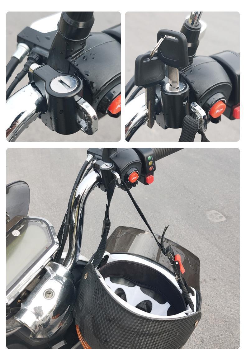 Helmet hook lock, practical motorcycle lock, practical lock for electric vehicle travel safety helmet, anti-theft keychain