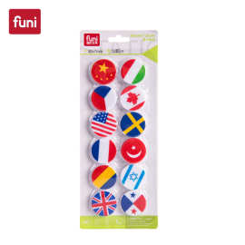 富尼CT-6809多国国旗白板磁粒30mm国旗吸铁石早教教学冰箱贴磁片