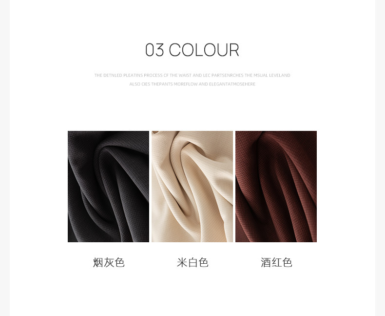 Quần thể thao ống rộng cạp cao dáng suông nữ chất Acetate Tencel mềm mại — Màu trắng be chi tiết 6