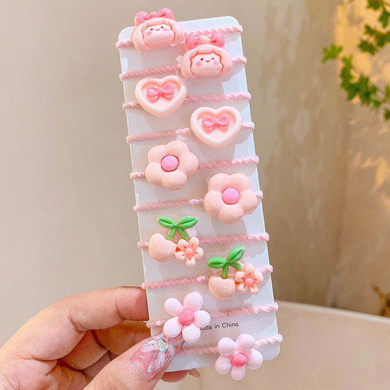 卡通头绳辫子发饰高弹力尼龙发圈发女宝宝橡皮筋头花儿童头饰|undefined