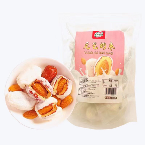[Drop Shipping] Wholesale Internet-Famous Almond & Date Milk with Cream-Filled Red Dates | Office Snack: Cheese-Stuffed Red Dates