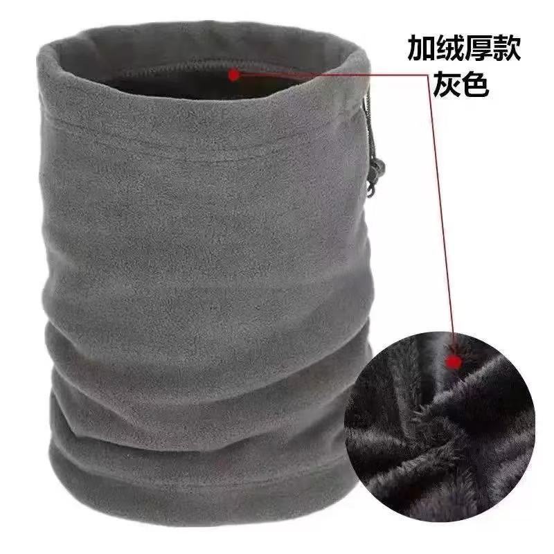 跨境冬季围脖保暖加绒户外骑行脖套拉绳加厚摇粒绒抓绒围脖套批发|undefined
