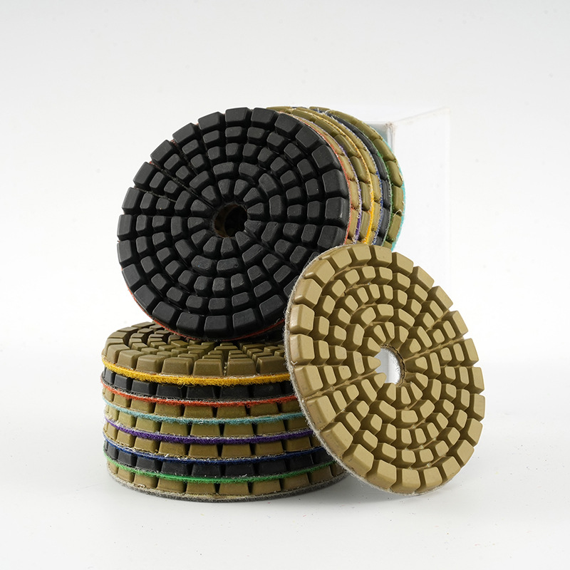 Disco de Pulido Seco y Húmedo de 4 Pulgadas 6 mm de Resina y Diamante para Mármol y Hormigón