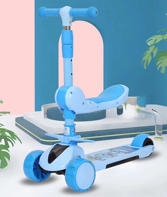 儿童滑板车可坐三合一滑行车2-12批发儿童三轮车滑板车儿童