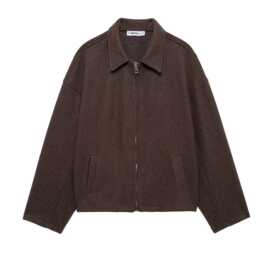 2024秋wish亚马逊eBay宽松口袋饰毛呢外套