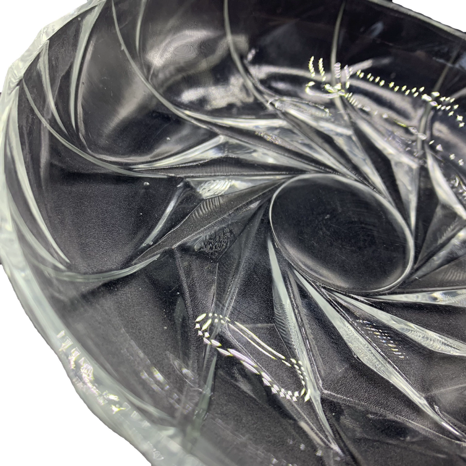 6 8 10 -inch glass fruit dish waves wave glass fruit plate glass dish glass vinegar disc wave plate