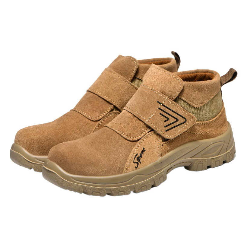 Защитная обувь с твердой подошвой, Мужская защитная обувь со стальным носком, с защитой от ударов, дышащая, износостойкая, защитная обувь с защитой от ожогов