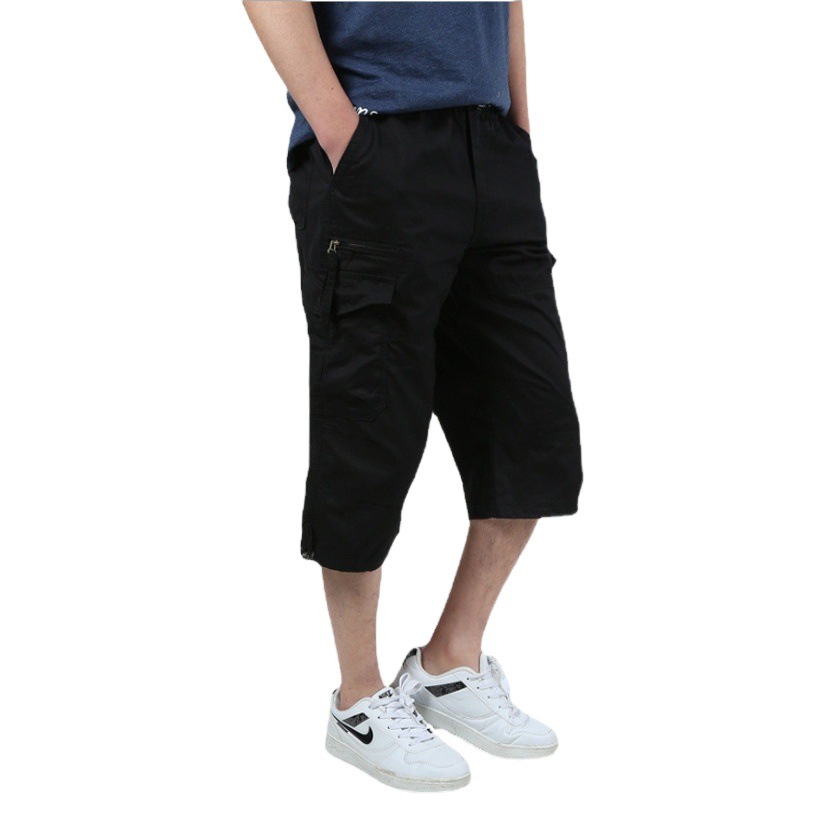 Pantalones cortos de verano sueltos pantalones cortos de los hombres pantalones cortos más tamaño gordo casual pantalones cortos delgados