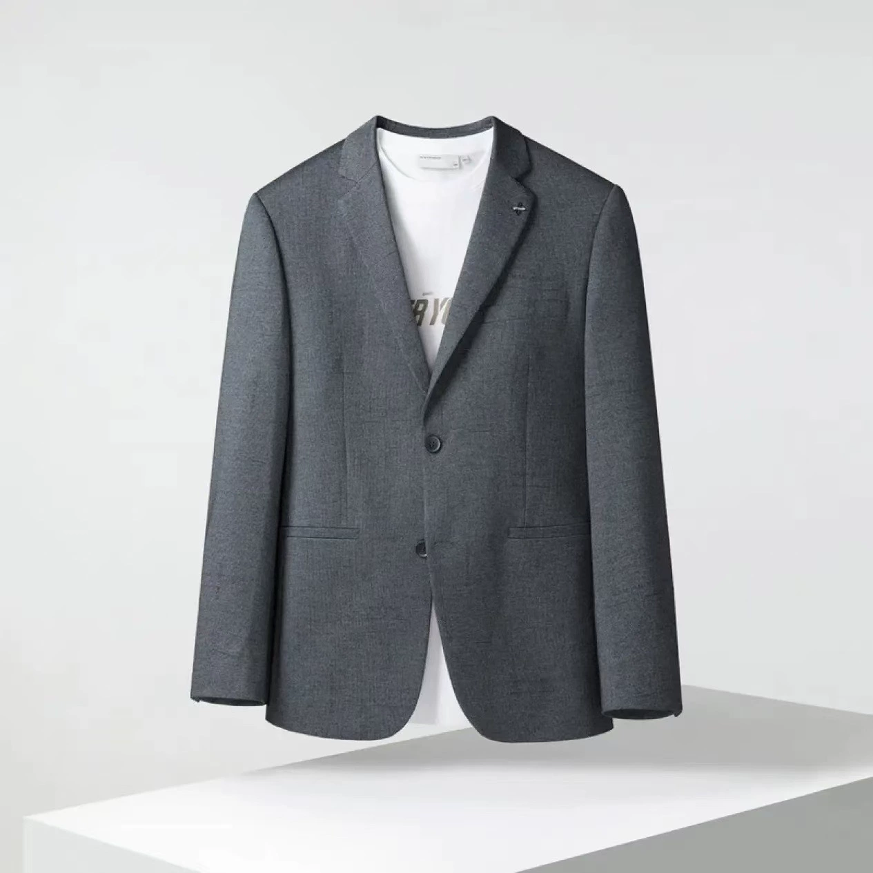 Осенний новый модный мягкий мужской повседневный костюм мужская тонкая брошь эластичная плоская воротник пиджак мужской