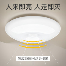 跨境新款感应过道灯入户走廊玄关灯红外人体感应灯衣帽阳台吸顶灯
