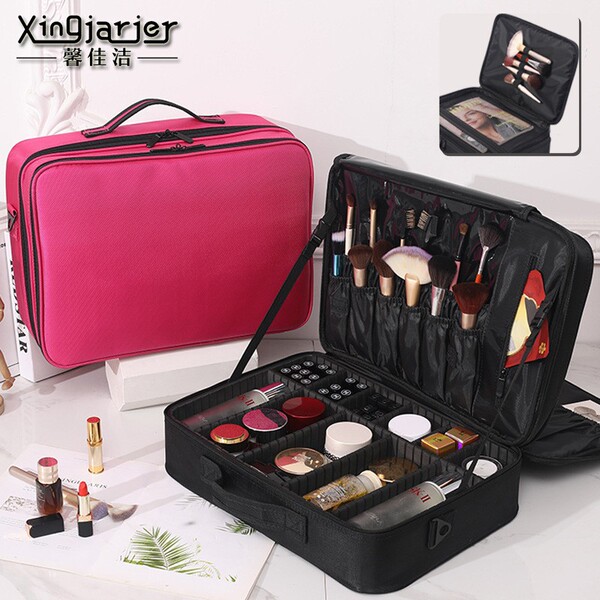 capacious cosmetic bag