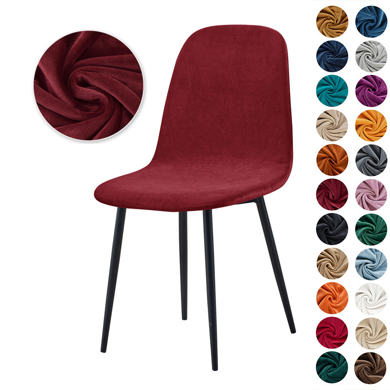 Funda para Silla de Comedor Semicircular de Terciopelo de Zorro Plateado, Transpirable, Antipolvo, para Hogar y Hotel image 20