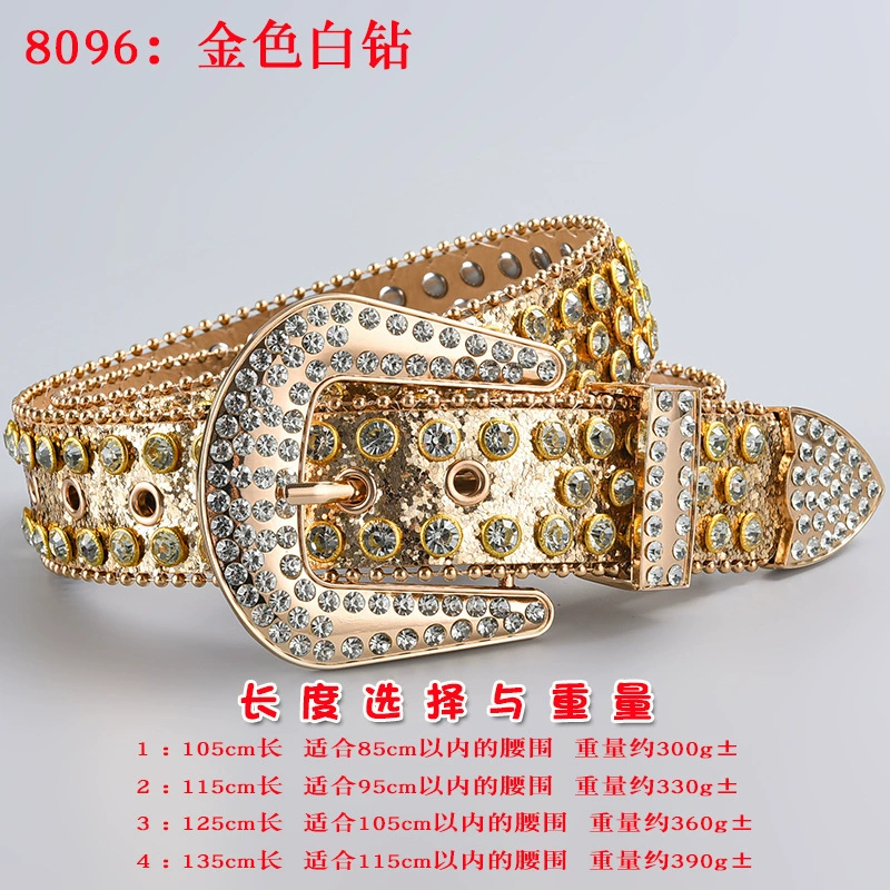 Пояс 3 шт, пояс из акрилового страза в форме diamonds, панк стиль, длины 105–135 см