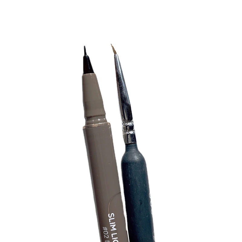 Párpado hasta delineador de ojos de larga duración fina tallada pluma de pegamento líquido pluma muy delgada no fácil de manchas a prueba de agua Li Jia Brown Qi novato