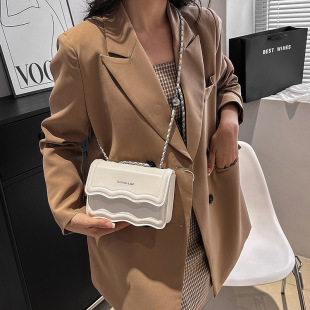 Niche Design Chain Small Square Bag for Women 2025 Spring New Texture Shoulder Bag Fashion Simple Crossbody Bag