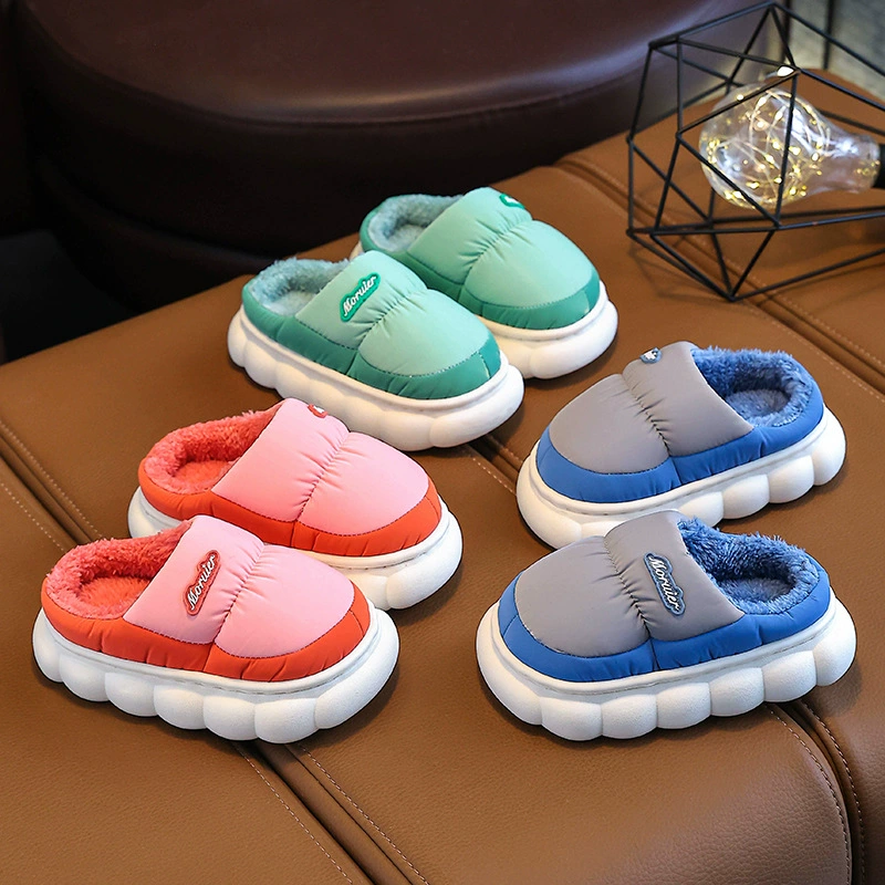 Зимние детские хлопковые тапочки и хлопковые туфли для родителей и детей