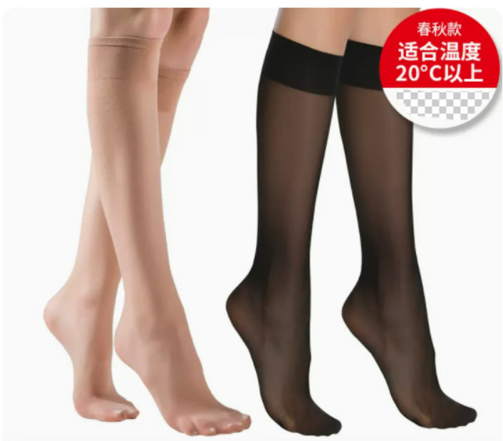 2024 medias de verano calcetines de tres huesos para mujer calcetines de tubo medio fino color carne negro tubo medio calcetines de tubo simple ventas directas de fábrica
