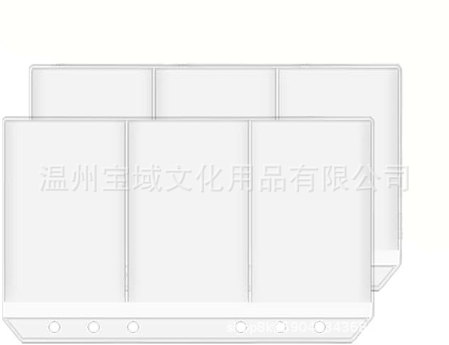 クロスボーダー現物A5/A6ファスナー金六穴PVCバインダー本ファスナー袋手形名刺多機能収納袋|undefined