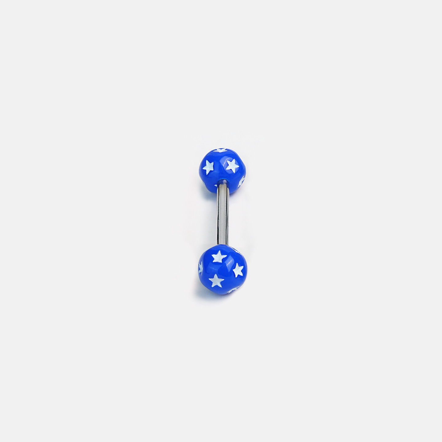 Double-Headed Round Ball Five-Pointed Star Tongue Barbell, 10 Colors Acrylic, European & American Trendy Body Piercing Jewelry, Wholesale detail image 20