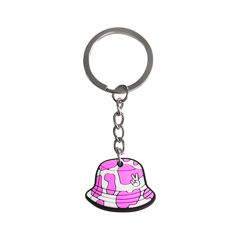 Preppy Series Cartoon Keychain Pvc Soft Plastic Key Chain Bag Pendant Wholesale Gift