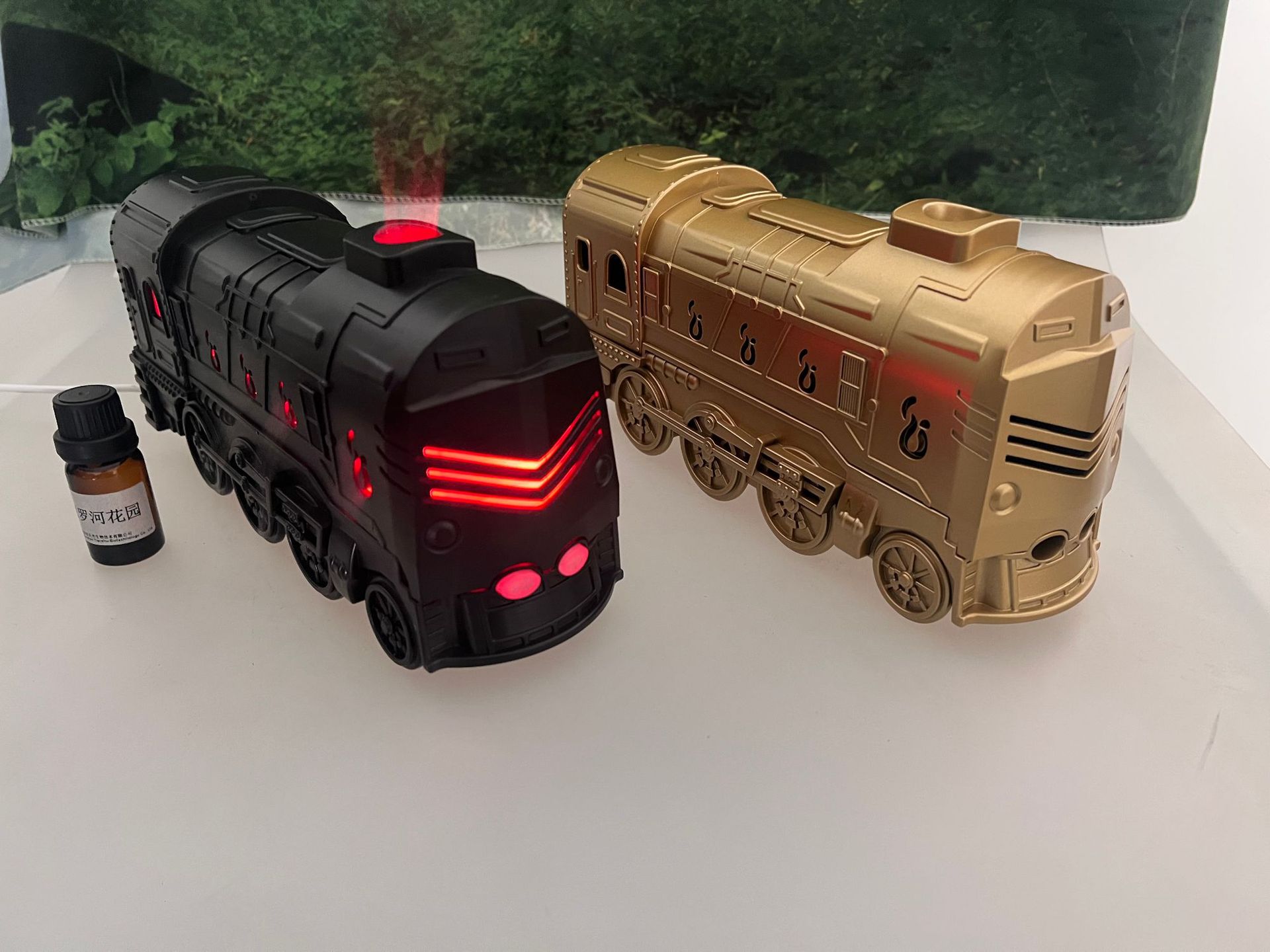 Difusor de Aromas con Diseño de Tren Pequeño, Modelo 2025, con Control Remoto Colorido, Humidificador de Gran Capacidad, Difusor de Aceites Esenciales, Decoración para el Hogar