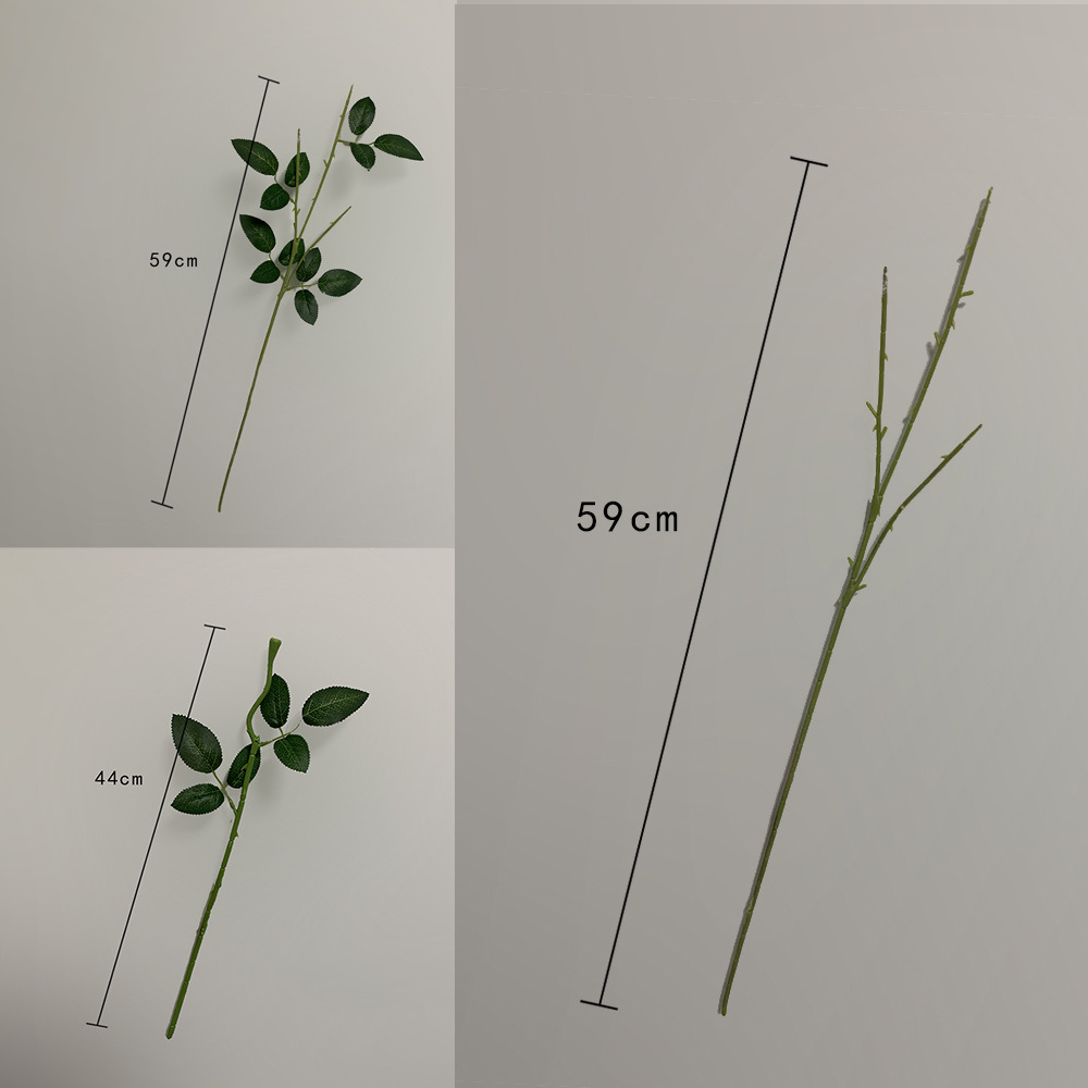 Malla de alambre de simulación Varilla de flor de rosa Varilla de flor de jabón de una sola rama Material hecho a mano Varilla de flor de alambre Fábrica de varilla de flor falsa al por mayor