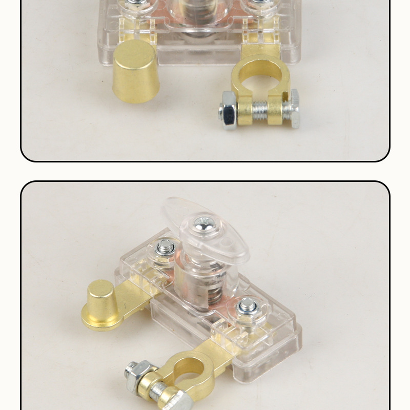 Car Battery Disconnect Switch, New Thickened Pure Copper Negative Terminal for Car and Small Vehicle Power Supply Battery Terminal