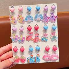 子供の漫画クロミ耳クリップ女の子プリンセス甘いノンホールピアス女の子かわいい超かわいいイヤリングジュエリー