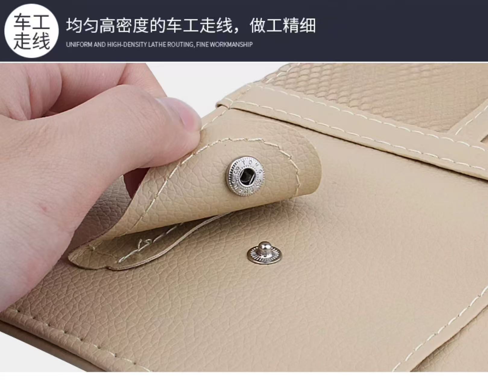 Car sun visor multifunctional eyeglass holder, eyeglass clip, bill and card holder, storage bag, interior accessory