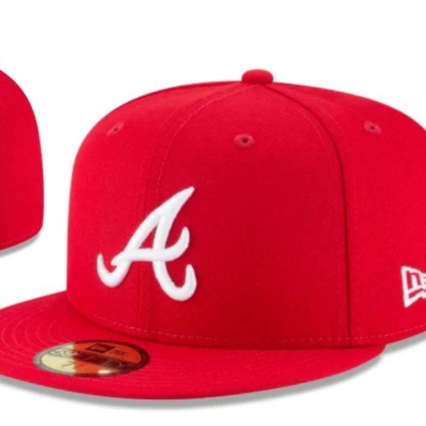 Бейсболка простой размер Atlanta Braves с закрытым ртом, солнцезащитная нашивочная кепка-каппа