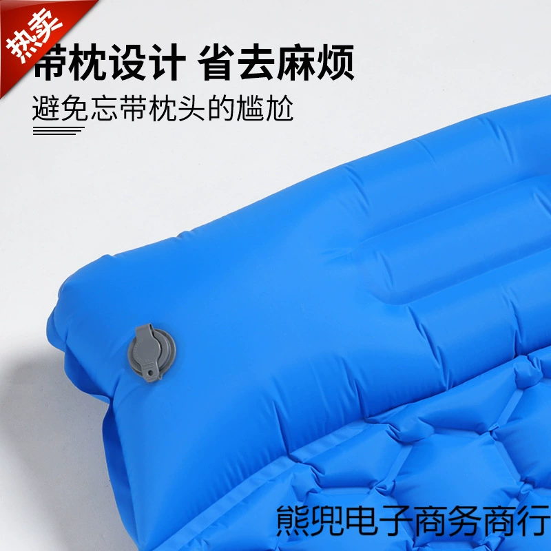 Travel foldable handheld tent, sleeping mat, carpet for double, inflatable soft heel, increased thickness