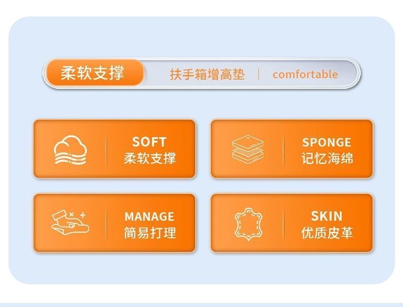 Suitable for Audi Q5L/A6L/A4L/A3/Q3/Q2L/Q7 Car Central Control Armrest Box Heightening Pad Three-In-One