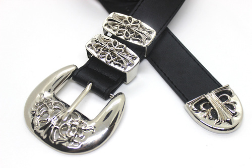  New Hollow Carved Cross Buckle Belt Ins Internet Celebrity Fashion Versatile Women's Decorative Skirt Pants Belt