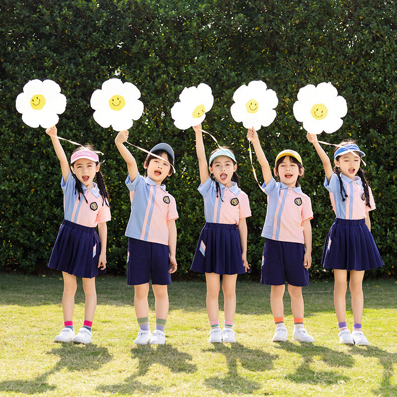 幼兒園園服夏季小學生校服春夏套裝兒童班服運動學院風新款