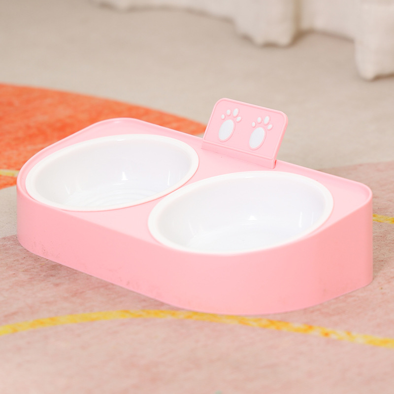 2-in-1 고양이 밥그릇 핑크
