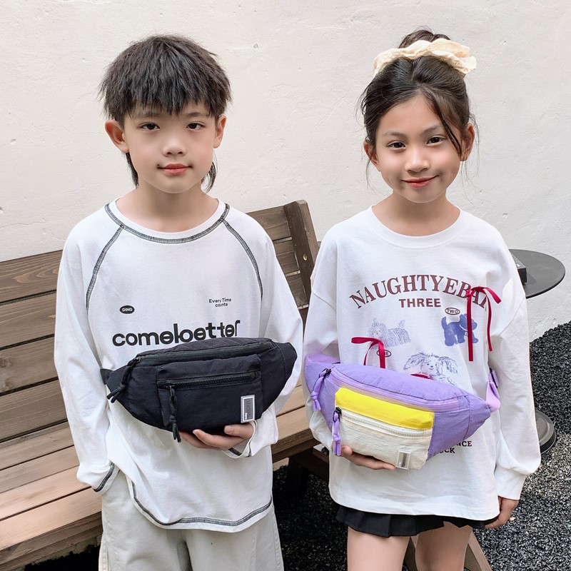 Bolsas de pecho de moda coreana para niños y niñas, bolsas deportivas casuales para niños, bolsas de mochila de gran capacidad, nuevas bolsas de moda para niños.