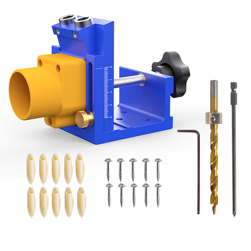 Carpintería agujero puncher ajustable oblicuo localizador agujero madera perforación hardware herramienta gabinete Placa de aleación de aluminio