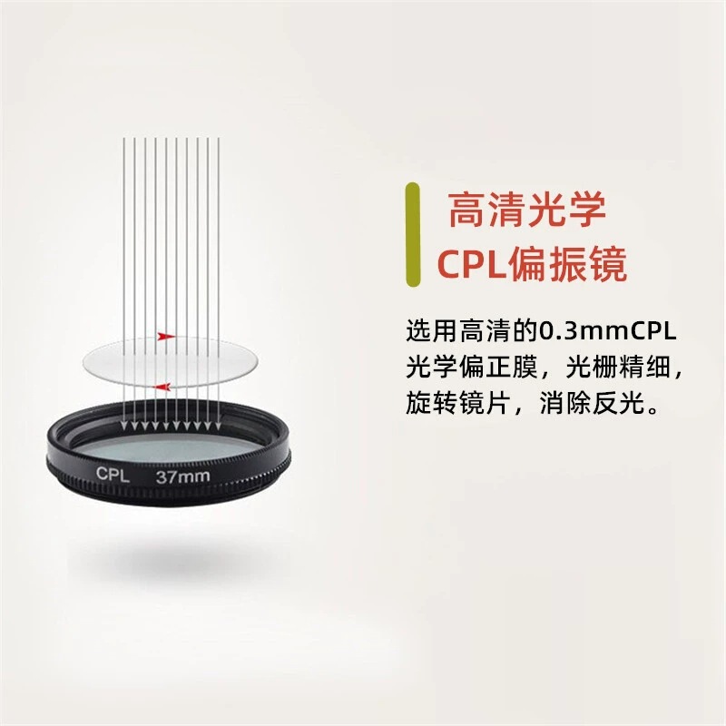 CPL37MM偏光子フィルター携帯電話偏光子一眼レフカメラ減光偏光子37mm偏光子|undefined
