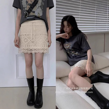 波西米亚度假风镂空钩花半身裙高级重工百搭品质长裙女春夏新款