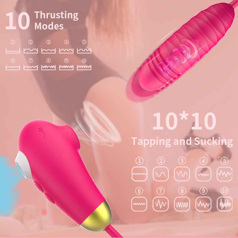 Nieuw grensoverschrijdend privémodel Qin Guo Vrouwelijk Zuigen Likken Telescopische Vibrator Inbrengen Direct Orgasme Masturbator_voghion.com