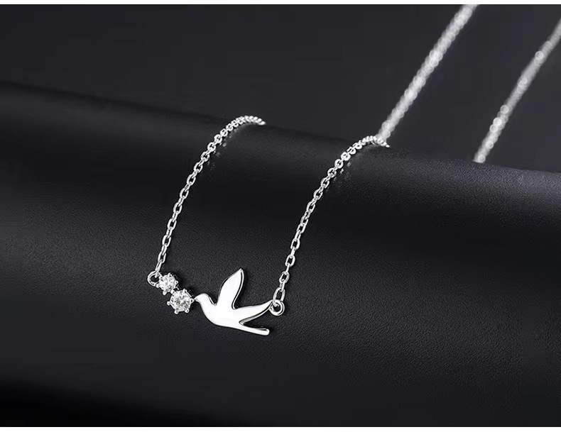 10g Weight 14K Gold Plated Plating Material Zircon Inlay Material Necklace Classification 925 sterling silver Chain Material cable chain Chain Type 1 Piece Quantity Holiday, Daily Occasion 925 Sterling Silver Material Women's Gender Inlay Design IG Style, Cute Style 925 Sterling Silver Zircon Cable Chain Inlay Necklace 7