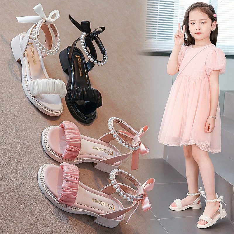 Сандалии для девочек 2025 летний новый сетевой красный мода спорт мягкая подошва для студентов повседневные римские туфли для девочек