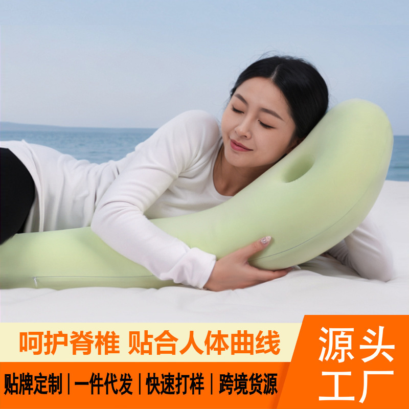 Ergonomic Long Body Pillow for Sleeping between Legs, Memory Foam Side Sleeping Pillow for Pregnant Women, Headboard Cushion, Removable and Washable Ergonomic Long Body Pillow for Sleeping between Legs, Memory Foam Side Sleeping Pillow for Pregnant Women, Headboard Cushion, Removable and Washable