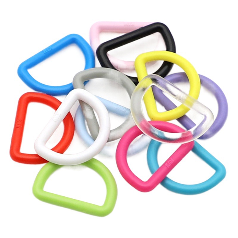 15mm plastic D-ring buckle semicircular D-shaped buckle back belt buckle buckle luggage buckle accessories M014-15 spot supply