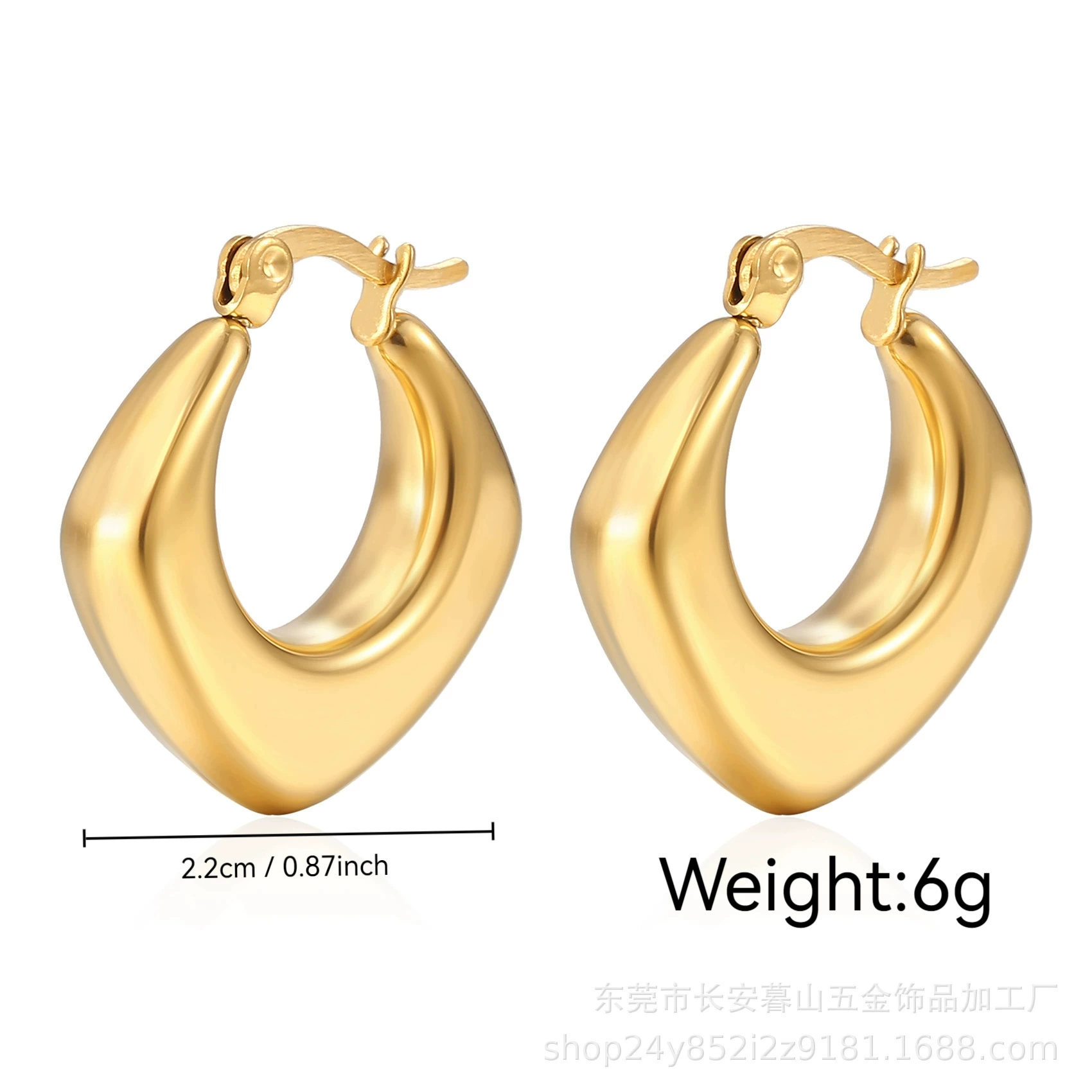 Серьги из нержавеющей стали, европейский стиль, 18 К, оптовая продажа