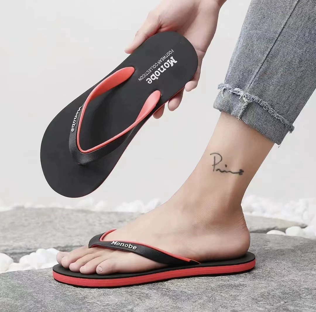 Пляжные шлепанцы для пар, в стиле TikTok, износостойкие, дышащие, нескользящие, в корейском стиле, простые вьетнамки, популярные, долговечные, удобные.