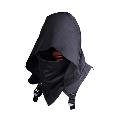 Halloween cos cyberpunk hooded cloak medieval role-playing game peripherals with the same costume hat