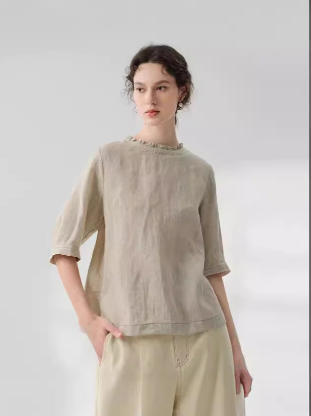 Continuing hemp genuine goods rain and dew hemp leisure all-match artistic life wear fashion leisure travel holiday wear life